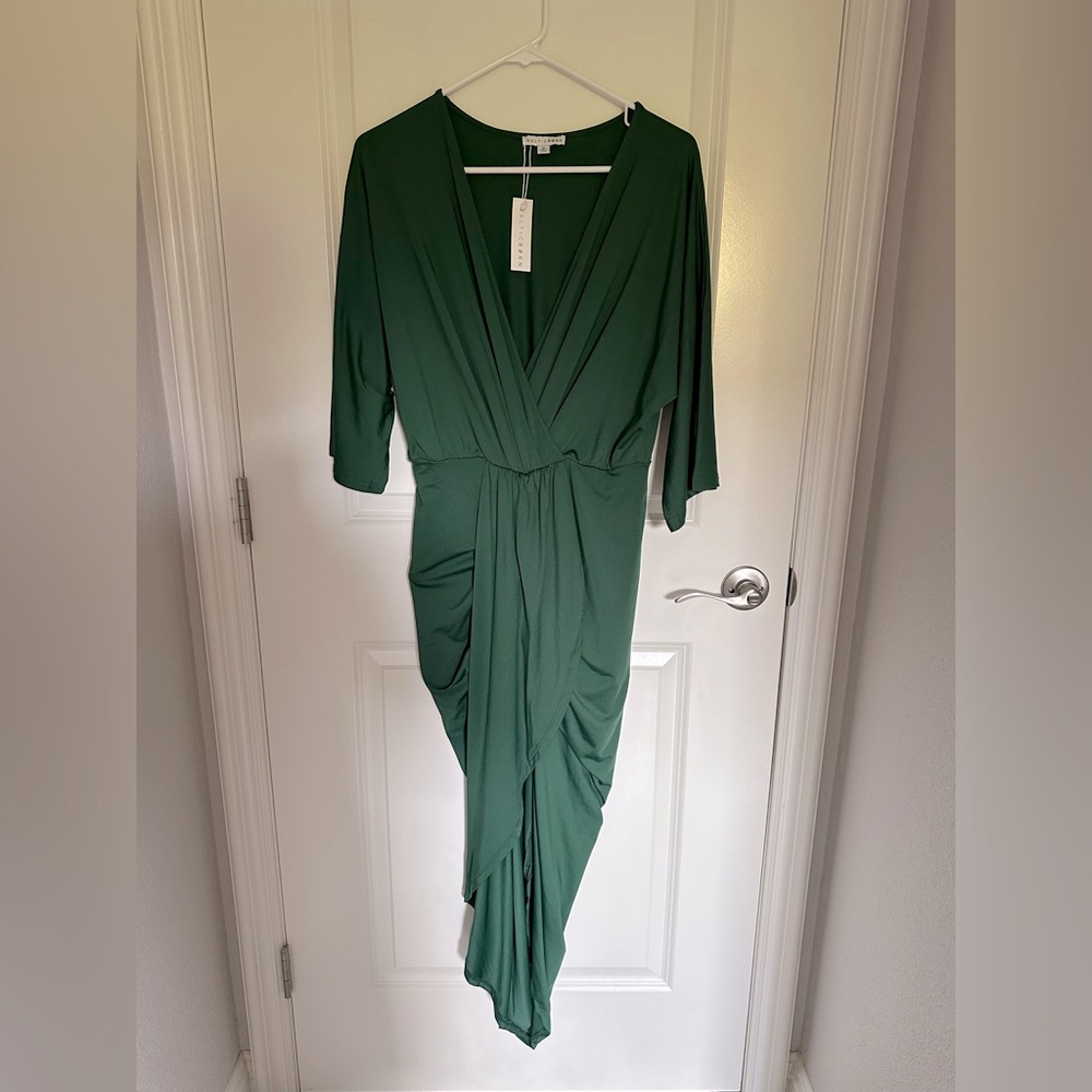Green kimono dress size M.
